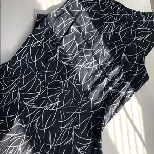 VINTAGE Scarlett midi dress black & white size 3 / 4